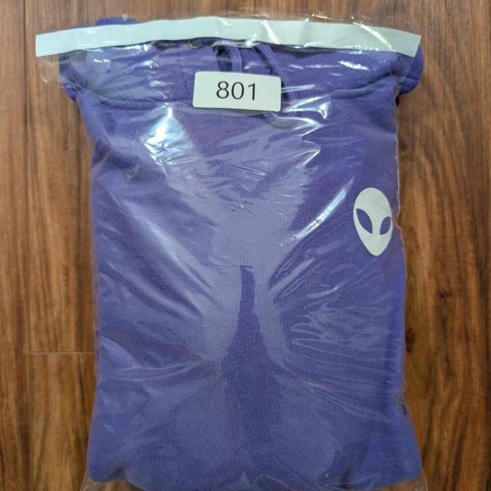 Alien Labs Hoodie Sweatshirt Womens Medium A Lab Lavender Purple Logo Sweatshirt - Picture 11 of 11